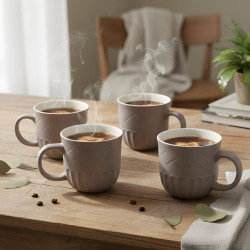 Porcelain Mug Set - 4 Pcs